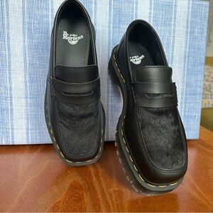 Brand New Dr. Martens (Doc Martens) Adrian Loafer with black pony-hair. Size 37